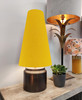 Extra Tall Sunflower Yellow Cotton Lampshade in a Conical Cone Design