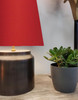 Red Cotton Extra Tall Cone Lampshade (50cm Height)