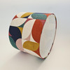 Retro Mustard Multicoloured Lampshade in Cotton with White Lining, Abstract Lightshade