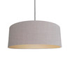 Extra Large Lampshade in Feather Grey Linen and a Champagne Lining