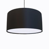 Black Lampshade in Satin with White Lining