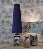 Tall Cone Lampshade in 70cm Height and Navy Blue Cotton Fabric