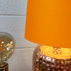 Orange Cotton Extra Tall Slim Cone Lampshade (70cm Tall)