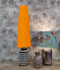 Tall Cone Lampshade in 70cm Height and Orange Cotton Fabric