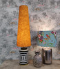 Mustard Yellow Tall Conical Lampshade in 70cm Height and Linen Fabric