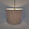 Navy Blue Kasuri Lampshade with a White Lining