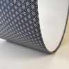 Navy Blue Kasuri Lampshade in Cotton with White Lining