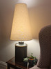 Extra Large Cone Lampshade in Natural Homespun Fabric