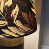 NEW Mini Black Tropical Leaves Cone Lampshade in Cotton