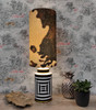 Cowhide Extra Tall Cylinder Lampshade in Velvet