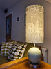 Woodland Forest Extra Tall Cylinder Lampshade in Sage Cotton