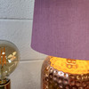 Purple Linen Extra Tall Slim Cone Lampshade (70cm Tall)