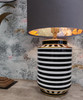 Dark Grey Lampshade in Velvet with Tropical Wonderland Lining