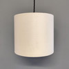 Cream Velvet Lampshade with White Monkey Lining