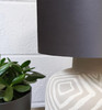 Dark Grey Velvet Lampshade with Dark Monkey Lining