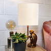 Square Cream Velvet Lamp shades with Choice of Lining