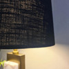 Black Linen Extra Tall Cone Lampshade (50cm Height)