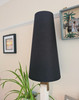 Black Linen Extra Tall Cone Lampshade (50cm Height)