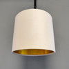 Cream Lampshade in Velvet with Gold Lining