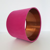 Pink Velvet Lampshade with Copper Lining
