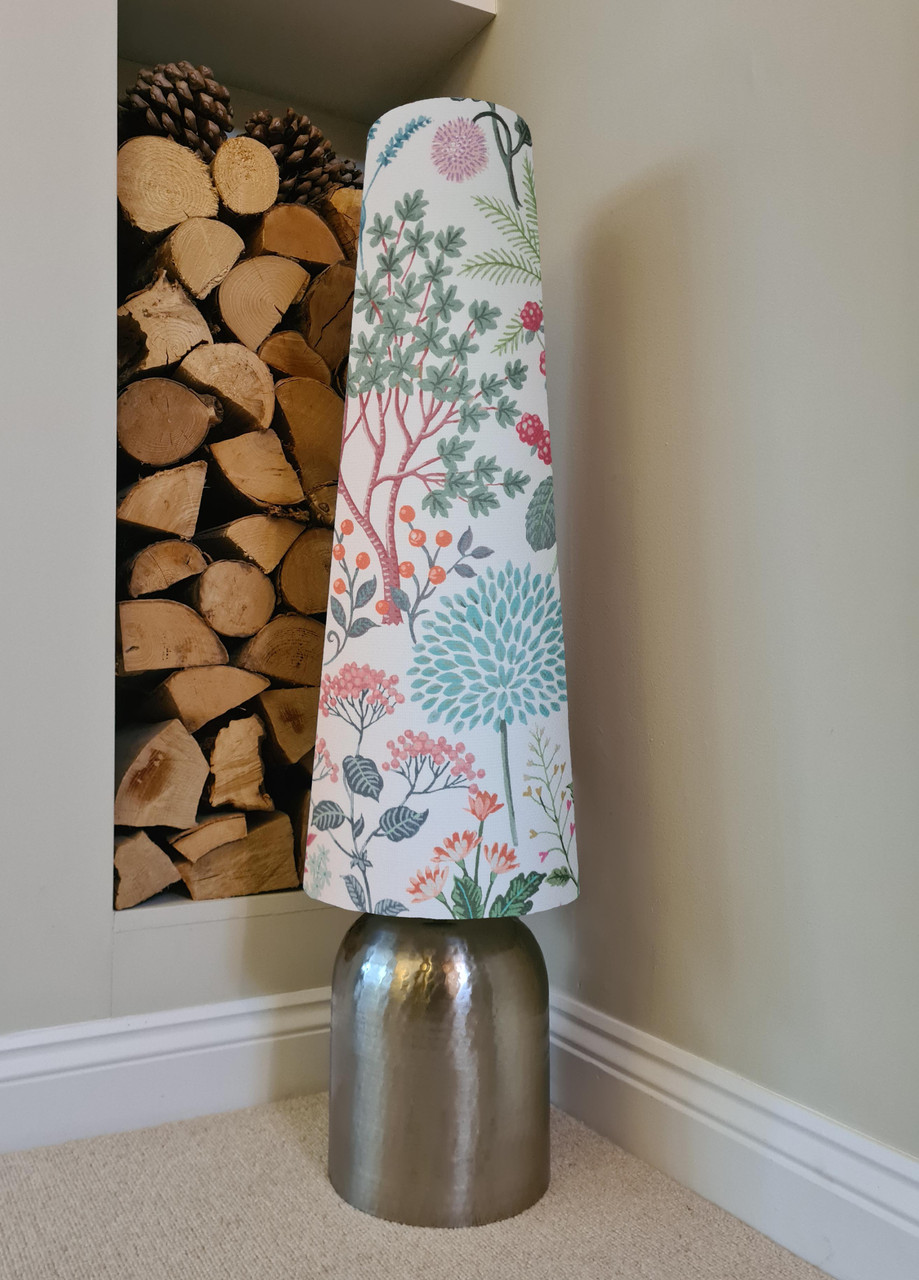 Candid Owl  Mustard Velvet Extra Tall Slim Cone Lampshade (70cm Tall)