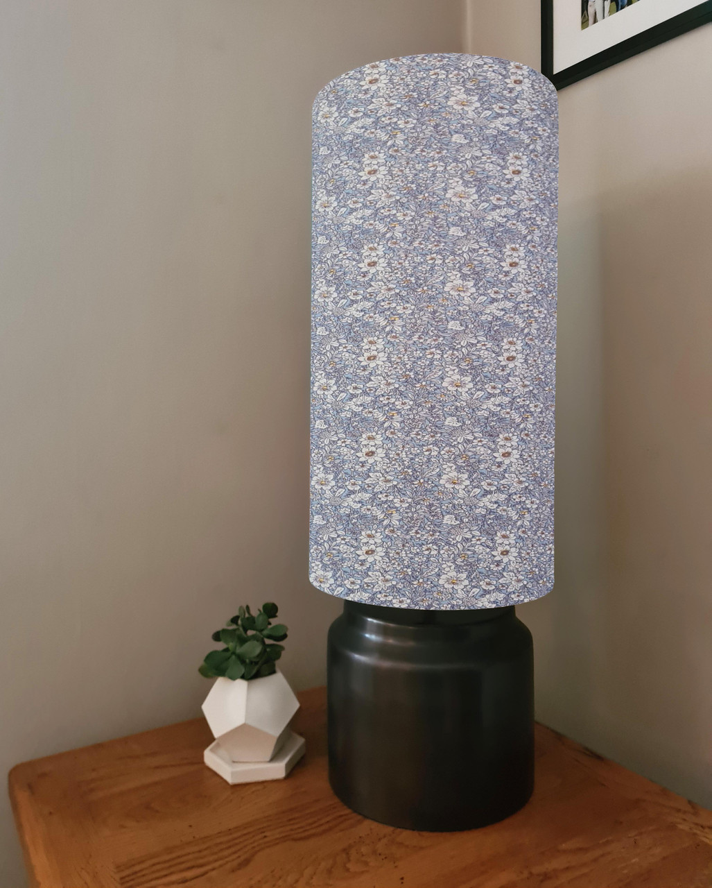 Candid Owl | Pretty Flowers Extra Tall Cylinder Lampshade in Light