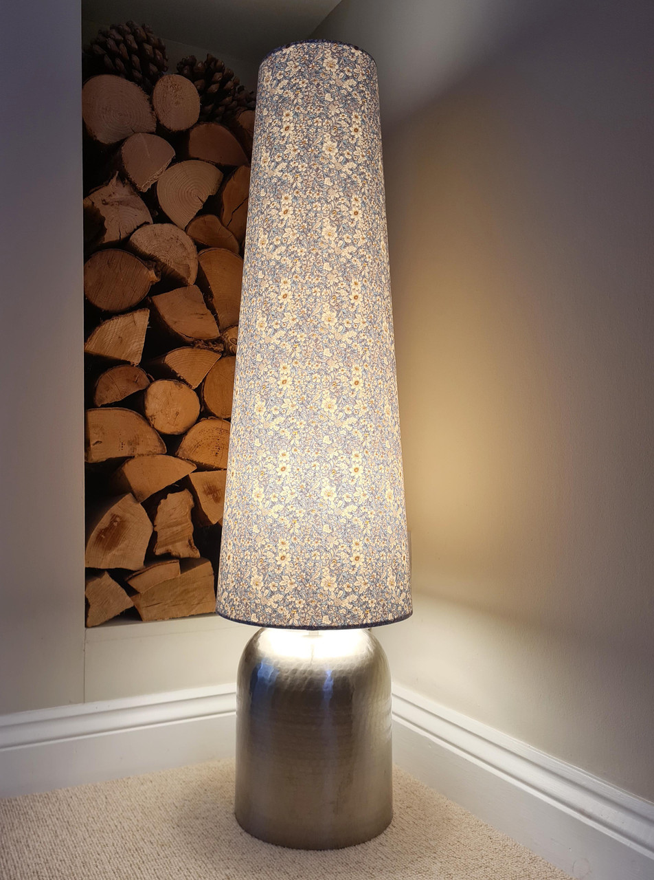 Candid Owl Pretty Flowers Extra Tall Slim Cone Lampshade (70cm