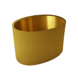 Oval Lampshade in a Mustard Velvet and Gold Lining Oval Lampshade in a Mustard Velvet and Gold Lining