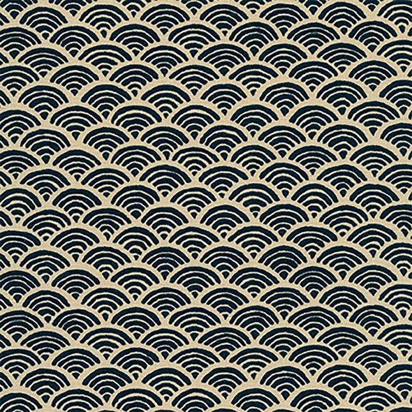 Navy and Beige Kasuri Cotton Fabric, By the Half or Full Metre