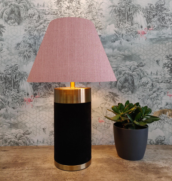 Empire Lampshade in Light Pink Linen Fabric and Choice of Lining