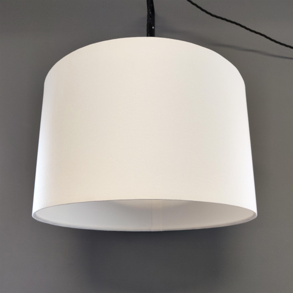 White Lamp shade in Cotton with white lining