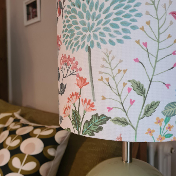 Cottage Garden Extra Tall Cylinder Lampshade in Cotton