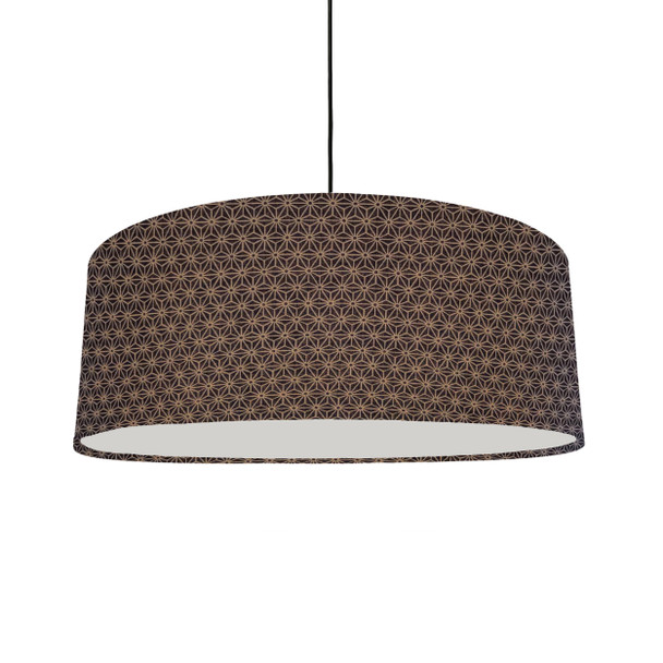 Extra Large Navy Kasuri Design Lampshade with Diffuser