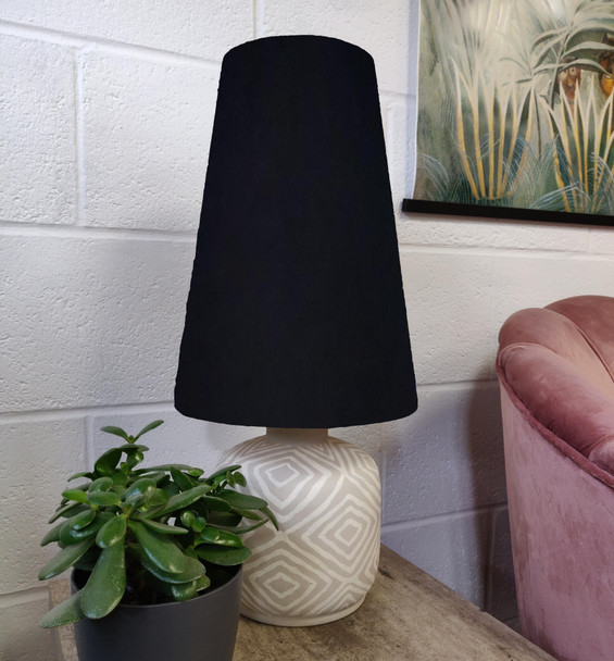 Black Mini Cone Lampshade in Cotton