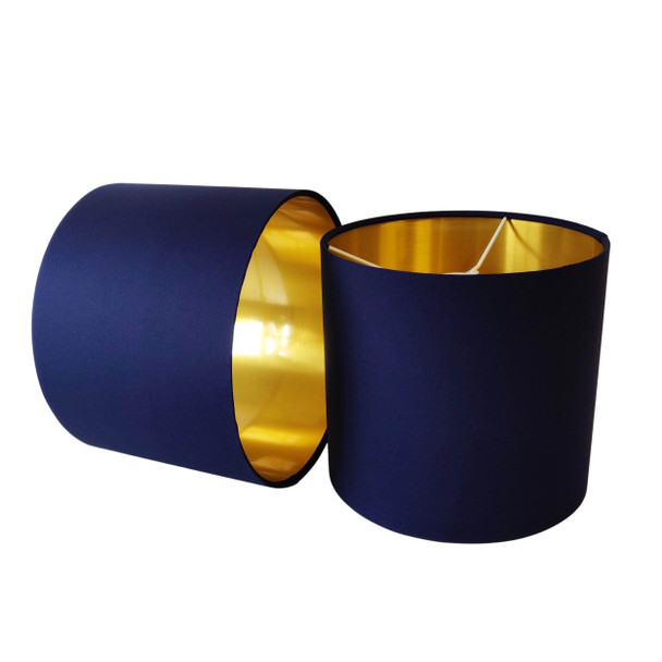 Blue lampshade with gold lining Clearance