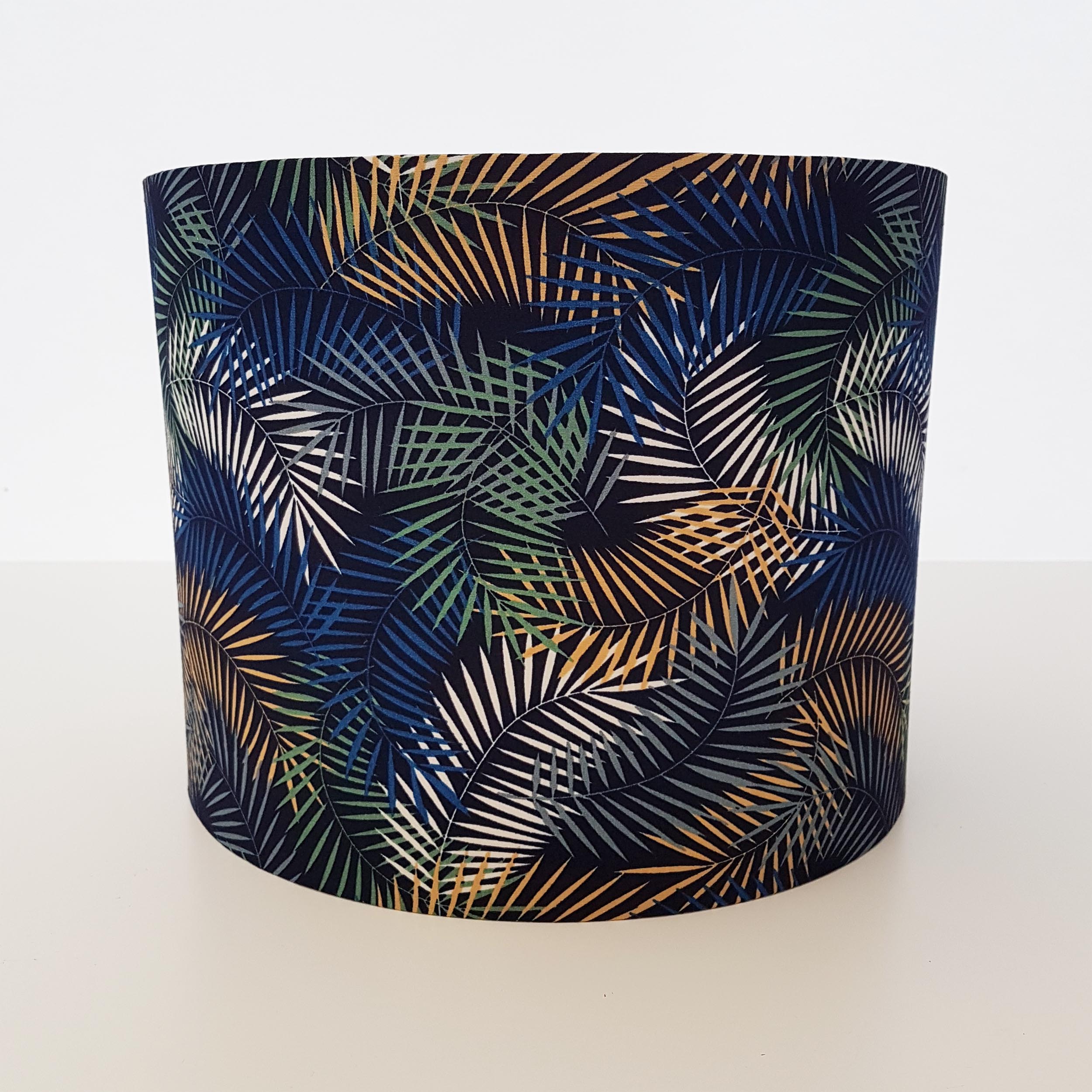 navy blue and gold lampshade