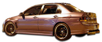 2003-2006 Mitsubishi Lancer Evolution 8 9 Duraflex GT500 Wide Body Side Skirts Rocker Panels - 2 Piece