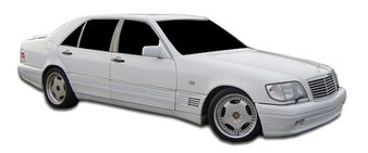 1992-1999 Mercedes S Class W140 Duraflex LR-S Side Skirts Rocker Panels (long wheelbase) - 2 Piece (S)