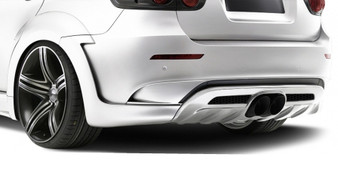 2008-2014 BMW X6 E71 AF-5 Wide Body Rear Diffuser with Exhaust Covers ( GFK ) - 3 Piece