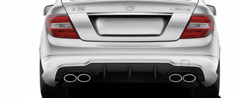 2008-2014 Mercedes C Class W204 Vaero C63 V2 Look Rear Bumper Cover ( without PDC ) - 1 Piece