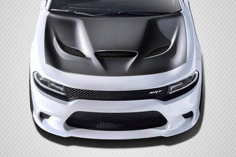 2015-2019 Dodge Charger Carbon Creations Hellcat Look Hood - 1 Piece