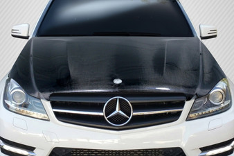 2012-2014 Mercedes C Class W204 Carbon Creations C63 Look Hood - 1 Piece