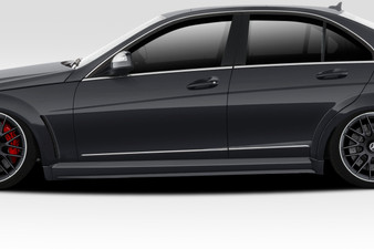 2012-2014 Mercedes C63 W204 4DR Sedan Duraflex Black Series Look Side Skirts - 2 Piece