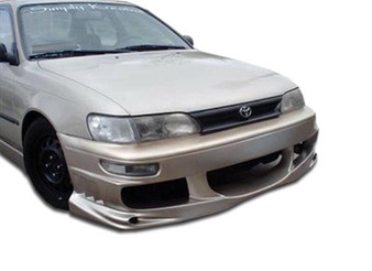 1993-1997 Toyota Corolla Geo Prizm Duraflex Bomber Front Bumper Cover - 1 Piece