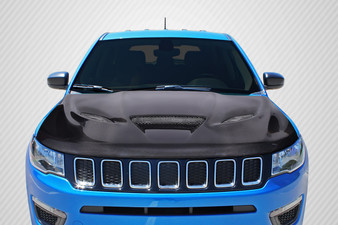 2011-2020 Jeep Grand Cherokee Carbon Creations Hellcat Look Hood - 1 Piece