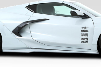 2020-2021 Chevrolet Corvette C8 Duraflex Gran Veloce Side Skirt Splitters - 2 Piece