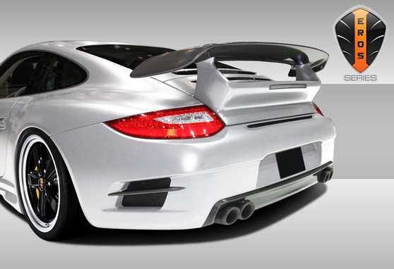 2009-2011 Porsche 911 Carrera 997 C4 C4S Turbo Eros Version 2 Rear Bumper Cover - 2 Piece (S)
