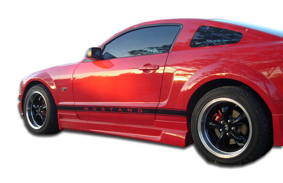 2005-2009 Ford Mustang Duraflex Racer Side Skirts Rocker Panels - 2 Piece