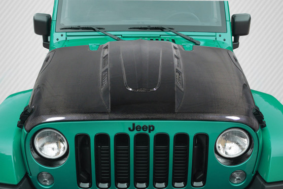 2007-2018 Jeep Wrangler Carbon Creations AVG Heat Expulsion Hood - 1 Piece