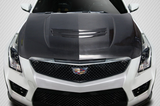 2016-2019 Cadillac ATS-V Carbon Creations DriTech OEM Look Hood - 1 Piece